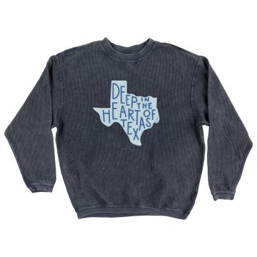 Deep in the Heart of Texas Corded Sweatshirt - Navy